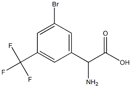 2-AMINO-2-[5-BROMO-3-(TRIFLUOROMETHYL)PHENYL]ACETIC ACID Struktur