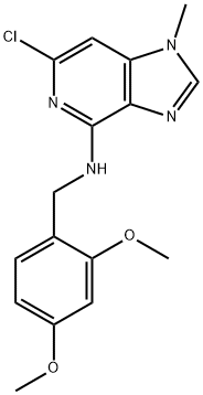 6-chloro-N-(2,4-dimethoxybenzyl)-1-methyl-1H-imidazo[4,5-c]pyridin-4-amine Struktur