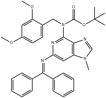 isopropyl 2,4-dimethoxybenzyl(6-(diphenylmethyleneamino)-1-methyl-1H-imidazo[4,5-c]pyridin-4-yl)carbamate Struktur