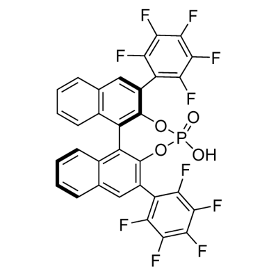 (11bR)-4-Hydroxy-2,6-bis[2,3,4,5,6-pentafluorophenyl]-4-oxide-dinaphtho[2,1-d:1',2'-f][1,3,2]dioxaphosphepin Struktur