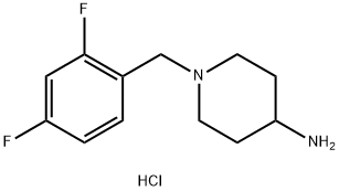 1-(2,4-Difluorobenzyl)piperidin-4-aminedihydrochloride Struktur