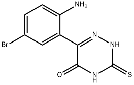 6-(2-amino-5-bromophenyl)-3-thioxo-3,4-dihydro-1,2,4-triazin-5(2H)-one Struktur