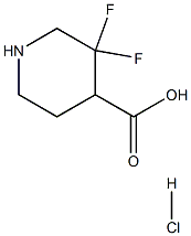 3,3-DIFLUOROPIPERIDINE-4-CARBOXYLIC ACID HCL Struktur