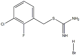 {[(3-chloro-2-fluorophenyl)methyl]sulfanyl}methanimidamide hydrobromide Struktur