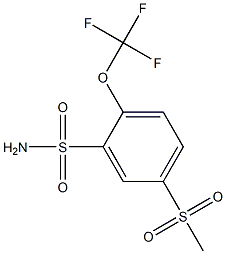 5-(METHYLSULFONYL)-2-(TRIFLUOROMETHOXY)BENZENESULFONAMIDE Struktur