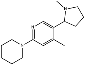 4-Methyl-5-(1-methyl-pyrrolidin-2-yl)-3,4,5,6-tetrahydro-2H-[1,2]bipyridinyl Struktur