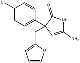 2-amino-5-(4-chlorophenyl)-5-[(furan-2-yl)methyl]-4,5-dihydro-1H-imidazol-4-one|2-amino-5-(4-chlorophenyl)-5-[(furan-2-yl)methyl]-4,5-dihydro-1H-imidazol-4-one