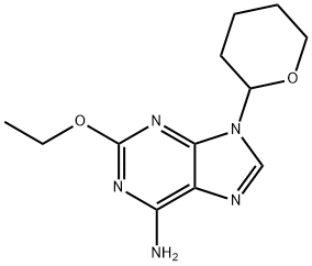 2-ETHOXY-9-(TETRAHYDRO-2H-PYRAN-2-YL)-9H-PURIN-6-AMINE Struktur