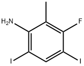 3-Fluoro-4,6-diiodo-2-methyl-phenylamine Struktur