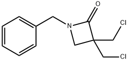 1-benzyl-3,3-bis(chloromethyl)azetidin-2-one Struktur