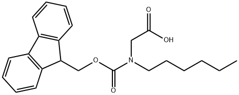 N-Fmoc-N-hexyl-glycine Struktur