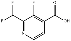 2-Difluoromethyl-3-fluoro-isonicotinic acid Struktur