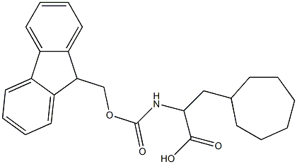 a-(Fmoc-amino)cycloheptanepropanoic acid Struktur