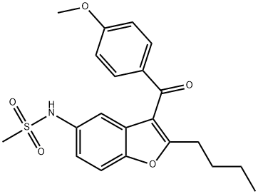 N-[2-Butyl-3-(4-methoxybenzoyl)-5-benzofuranyl]-methanesulfonamide Struktur