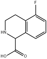 5-fluoro-1,2,3,4-tetrahydroisoquinoline-1-carboxylic acid Struktur