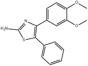 4-(3,4-dimethoxyphenyl)-5-phenyl-1,3-thiazol-2-amine Struktur