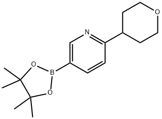 6-(Tetrahydropyran-4-yl)pyridine-3-boronic acid pinacol ester Struktur