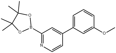 4-(3-methoxyphenyl)-2-(4,4,5,5-tetramethyl-1,3,2-dioxaborolan-2-yl)pyridine Struktur