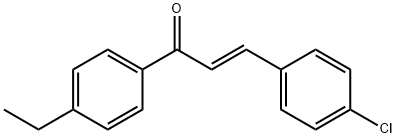 (2E)-3-(4-chlorophenyl)-1-(4-ethylphenyl)prop-2-en-1-one Struktur