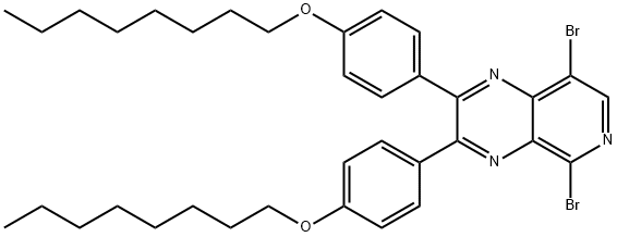 5,8-dibromo-2,3-bis(4-(octyloxy)phenyl)pyrido[3,4-b]pyrazine Struktur