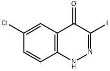 6-Chloro-3-iodo-1H-cinnolin-4-one Struktur