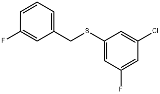 (3-CHLORO-5-FLUOROPHENYL)(3-FLUOROBENZYL)SULFANE Struktur