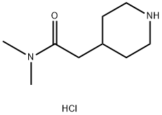 N,N-dimethyl-2-piperidin-4-ylacetamide:hydrochloride Struktur