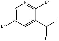 2,5-dibromo-3-(difluoromethyl)pyridine Struktur