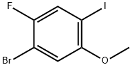 1-Bromo-2-fluoro-4-iodo-5-methoxy-benzene Struktur