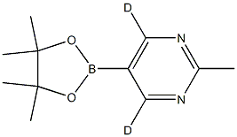 2-methyl-4,6-dideutero-5-(4,4,5,5-tetramethyl-1,3,2-dioxaborolan-2-yl)pyrimidine Struktur