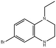 Quinoxaline, 6-bromo-1-ethyl-1,2,3,4-tetrahydro- Struktur