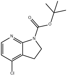 tert-butyl 4-chloro-1H,2H,3H-pyrrolo[2,3-b]pyridine-1-carboxylate Struktur