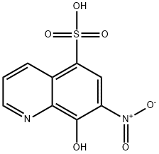 8-Hydroxy-7-nitro-quinoline-5-sulfonic acid Struktur