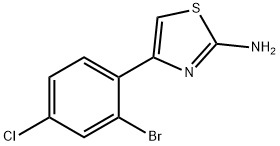 4-(2-bromo-4-chlorophenyl)-1,3-thiazol-2-amine Struktur