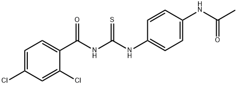 N-({[4-(acetylamino)phenyl]amino}carbonothioyl)-2,4-dichlorobenzamide Struktur