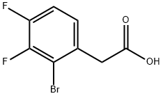 2-BROMO-3,4-DIFLUOROPHENYLACETIC ACID Struktur