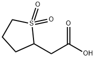 2-(1,1-dioxidotetrahydrothiophen-2-yl)acetic acid Struktur