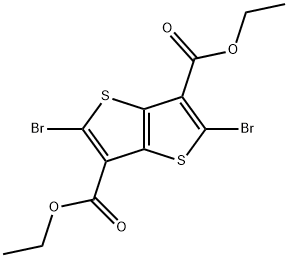 Diethyl 2,5-dibromothieno[3,2-b]thiophene-3,6-dicarboxylate Struktur