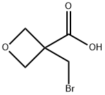 3-(bromomethyl)oxetane-3-carboxylic acid Struktur