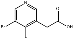 2-(5-bromo-4-fluoropyridin-3-yl)acetic acid Struktur