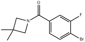 1-(4-Bromo-3-fluorobenzoyl)-3,3-dimethylazetidine Struktur