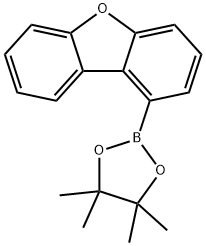 2-(Dibenzo[b,d]furan-1-yl)-4,4,5,5,-tetramethyl-1,3,2-dioxaborolane Struktur