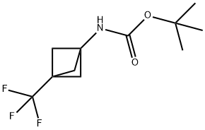 tert-butyl (3-(trifluoromethyl)bicyclo[1.1.1]pentan-1-yl)carbamate Struktur