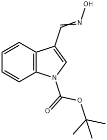 TERT-BUTYL 3-((HYDROXYIMINO)METHYL)-1H-INDOLE-1-CARBOXYLATE Struktur