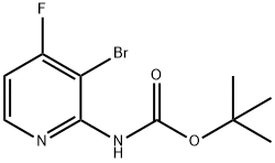 tert-Butyl (3-bromo-4-fluoropyridin-2-yl)carbamate Struktur