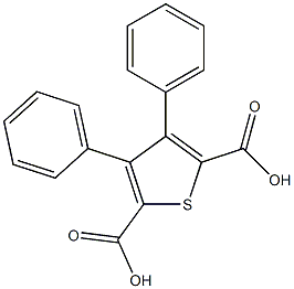 2,5-Thiophenedicarboxylicacid, 3,4-diphenyl- Struktur