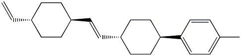 Benzene, 1-[trans-4-[(1E)-2-(trans-4-ethenylcyclohexyl)ethenyl]cyclohexyl]-4-methyl- Struktur