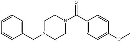 1-benzyl-4-(4-methoxybenzoyl)piperazine Struktur