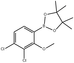 2-(3,4-Dichloro-2-methoxyphenyl)-4,4,5,5-tetramethyl-1,3,2-dioxaborolane Struktur