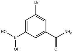 3-氨基羰基-5-溴苯基硼酸 結(jié)構(gòu)式